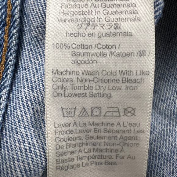 Madewell The Mom Jean Short High Rise Distressed Light Denim Wash Size 31 - Picture 8 of 11